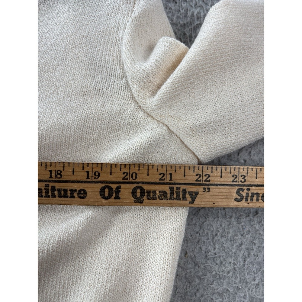 St John Sport Santana Knit Cardigan Sweater Womens Large Contrast Full Zip - Picture 7 of 13